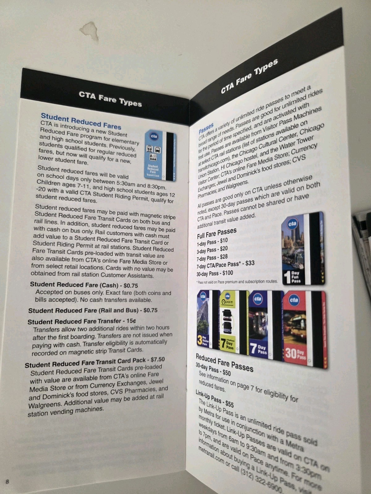 Chicago Transit Authority (CTA) Bus & Rail Maps 2012, 13, 14, 15 +CTA Fares 2013