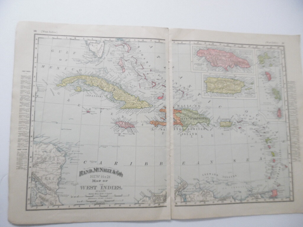1898 Burlington Cedar Rapids Northern Railway Spanish American War Atlas Antique