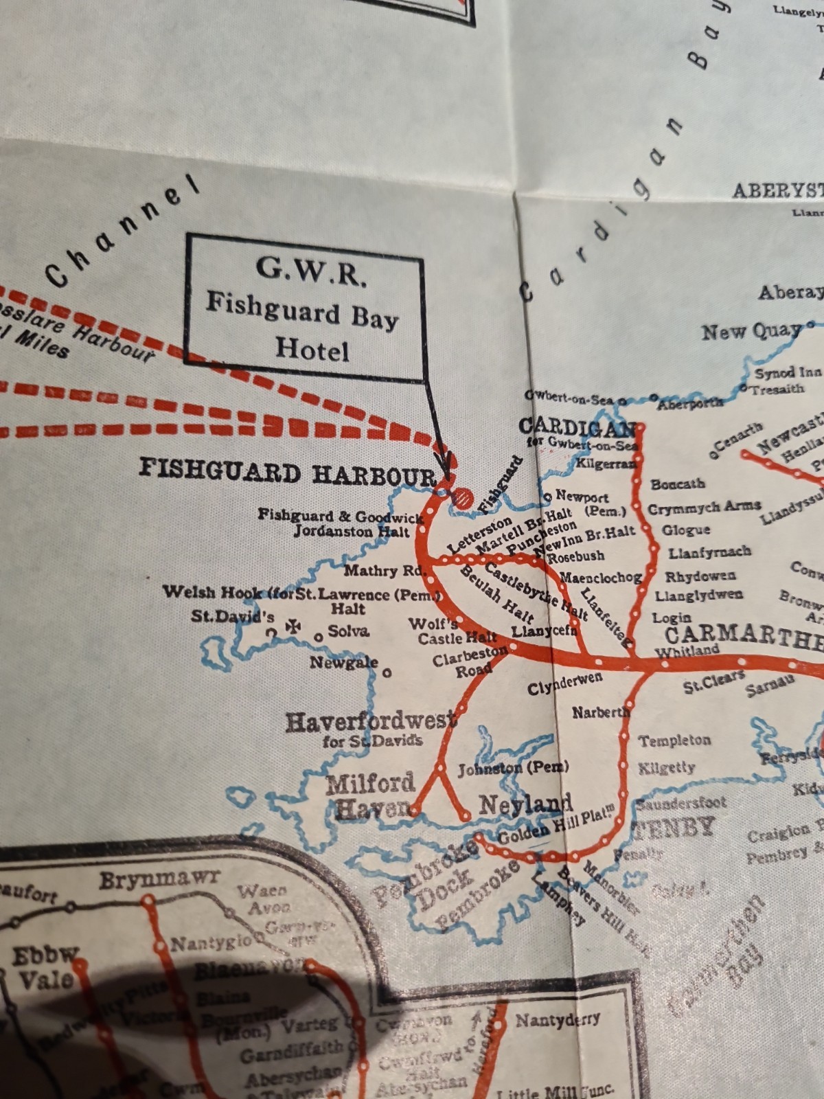 GWR Great Western British Railways Network Map in Great condtion – GWR Hotels