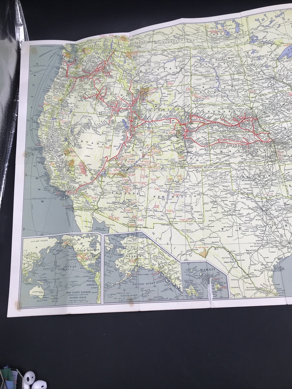 Vintage 1971 Union Pacific Railroad UP Folding Map of USA