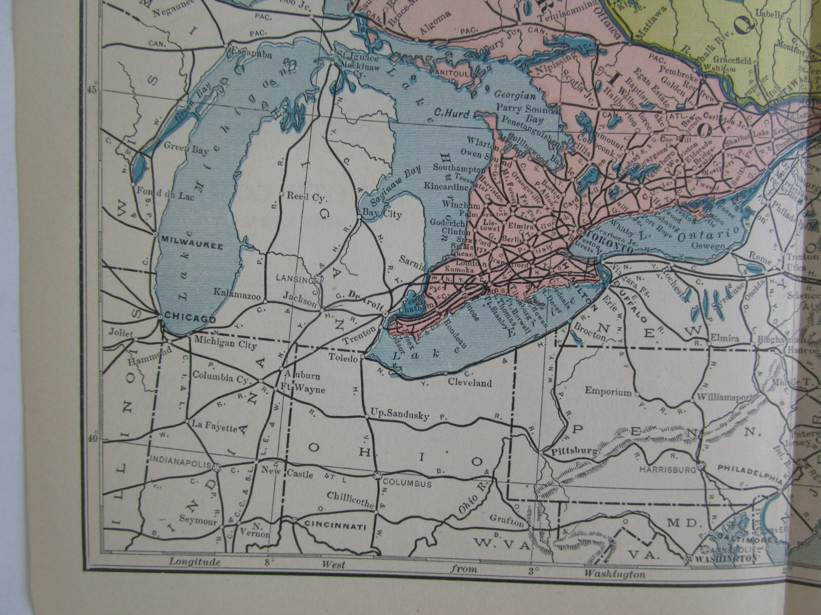 2 CANADA DATED 1904 Poor’s Manual Railroad Maps. EASTERN + WESTERN Sections