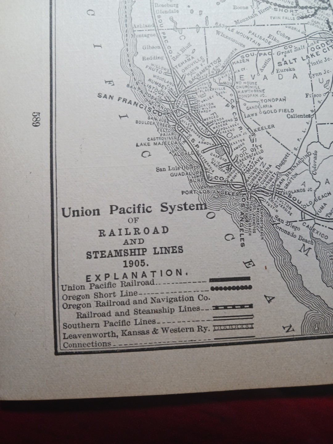 ~1906 Train Route Map UNION PACIFIC SYSTEM All Lines Oregon Short Line Railroad