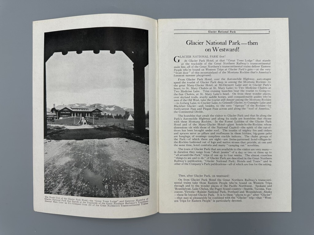 1910 GREAT NORTHERN RAILWAY Railroad WESTERN TRIPS Eastern People Advertising