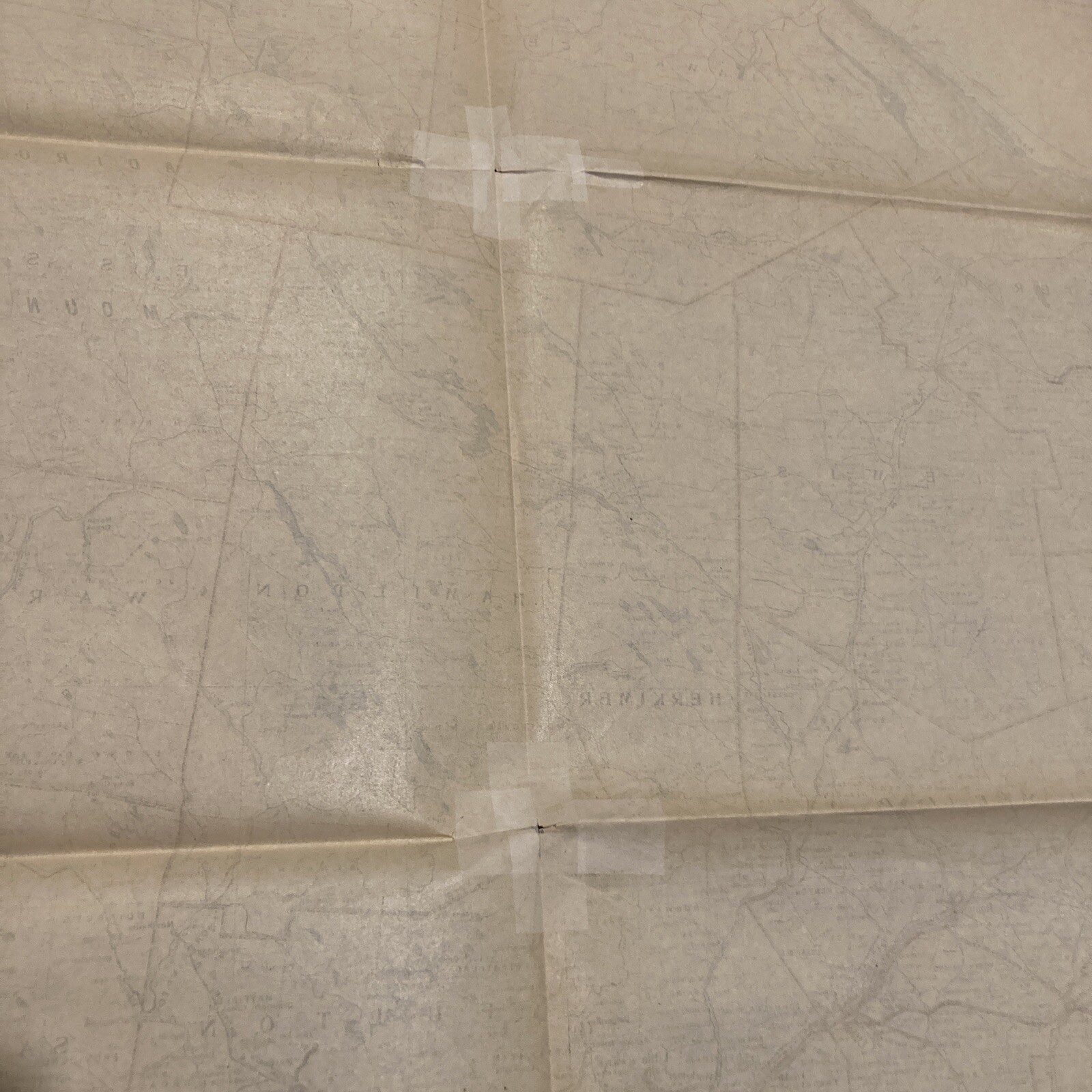 Original 1908 State of New York Electric Railroad Map 47.25″ x42″