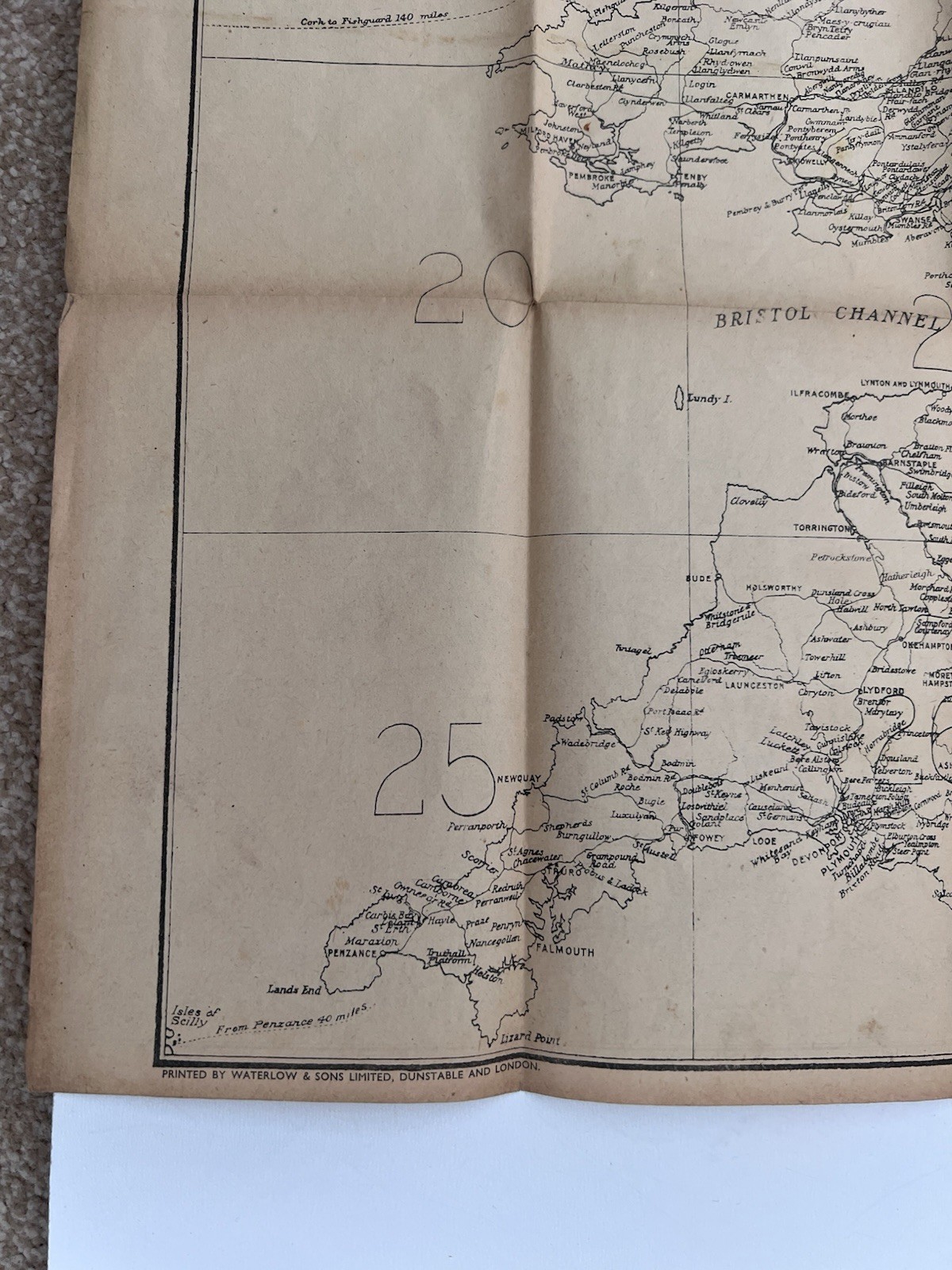 Vintage ABC Railway Guide Map England Wales Scotland London Suburbs c1930s