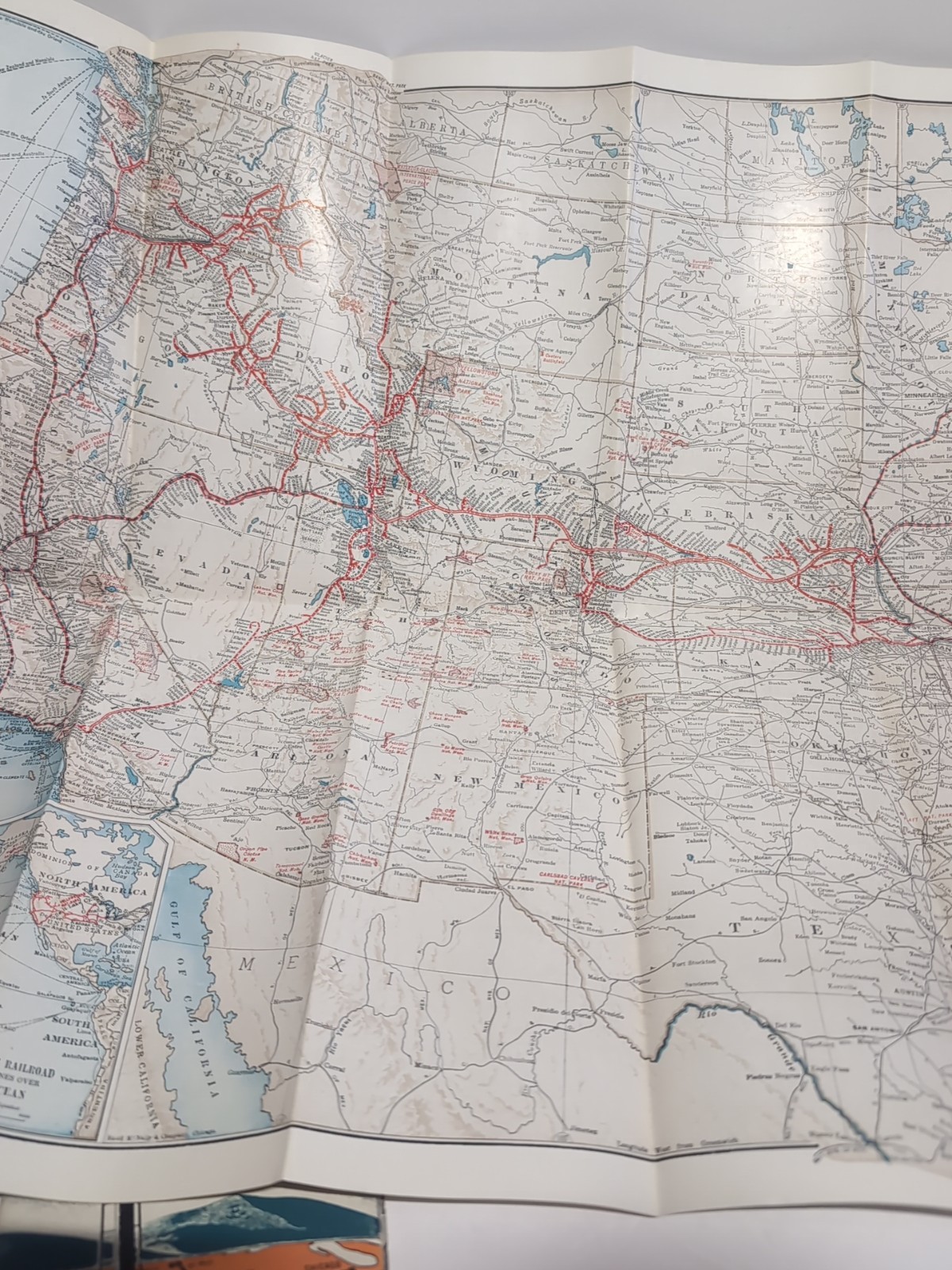 Vintage 1942 Union Pacific Railroad USA Map
