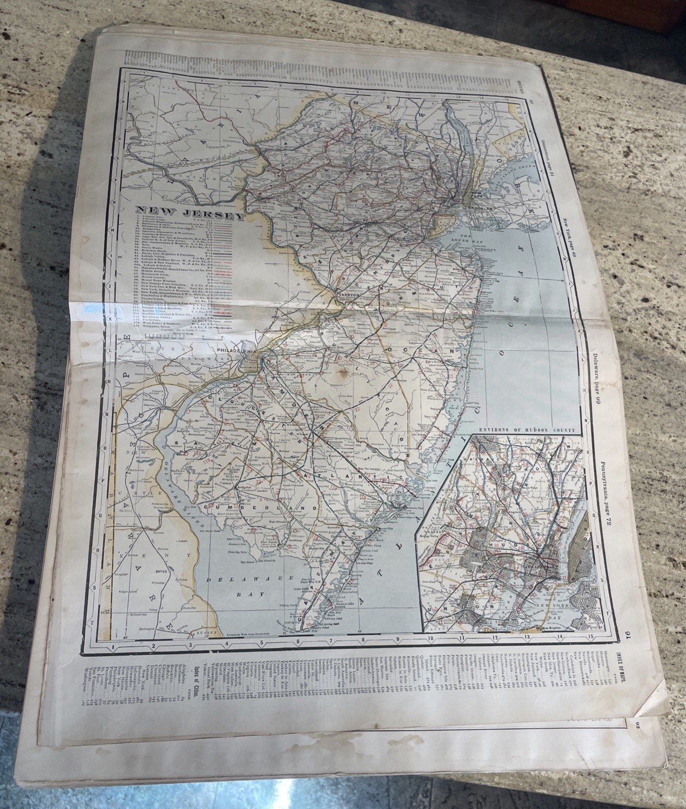 1902 Cram’s Standard American Railway System Atlas of the World Maps Railroad