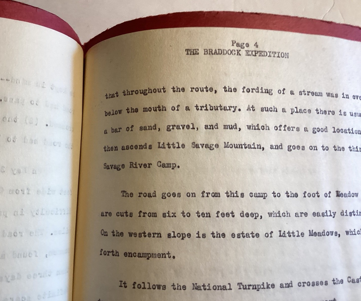 1950 THE BRADDOCK EXPEDITION 10 PAGE STUDY + DETAILED MAP w/TOWNS ENCAMPMENTS +