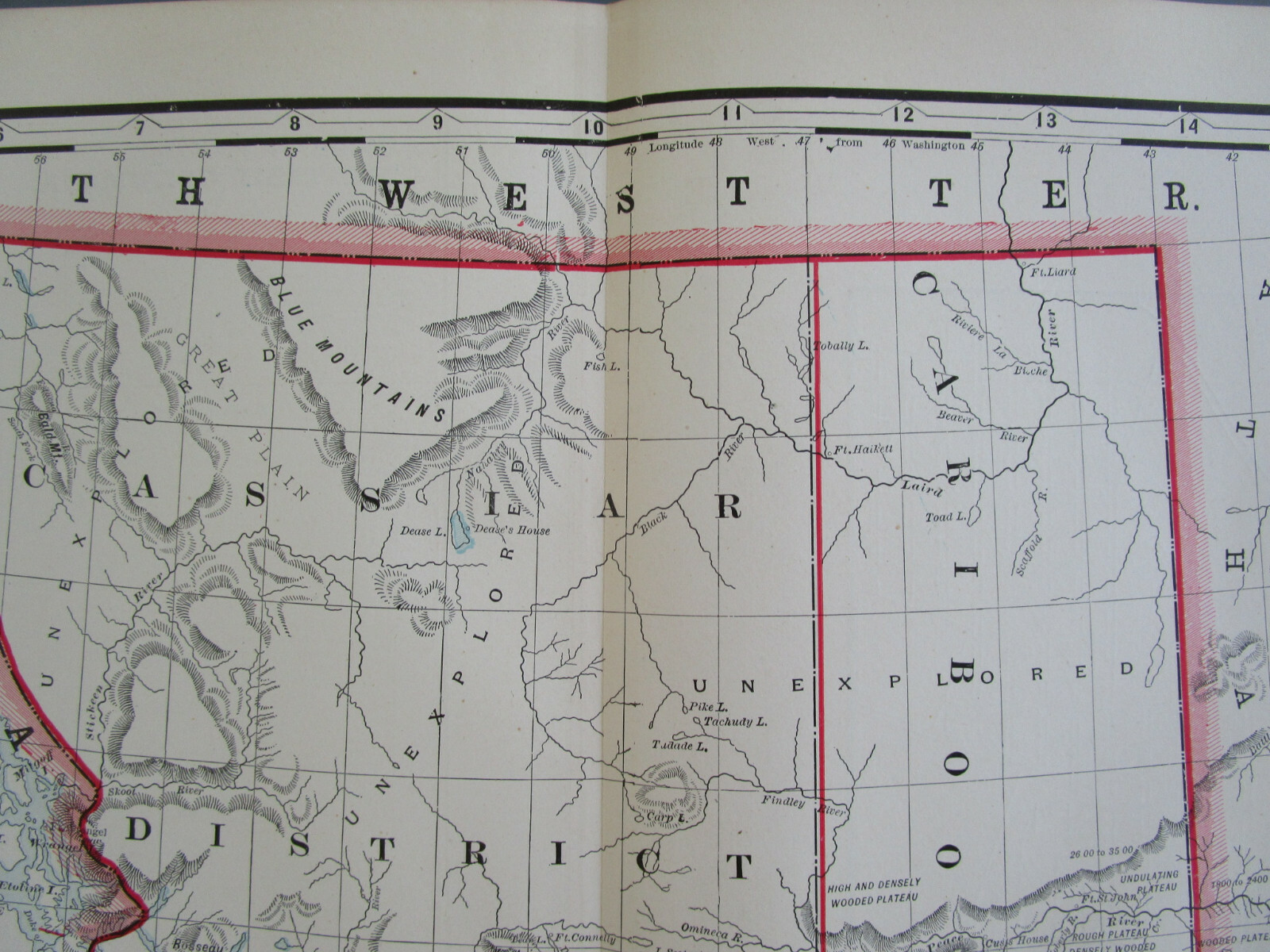 1896 BRITISH COLUMBIA CANADA Cram RAILROAD Map ESQUIMAULT & NANAIMO RR
