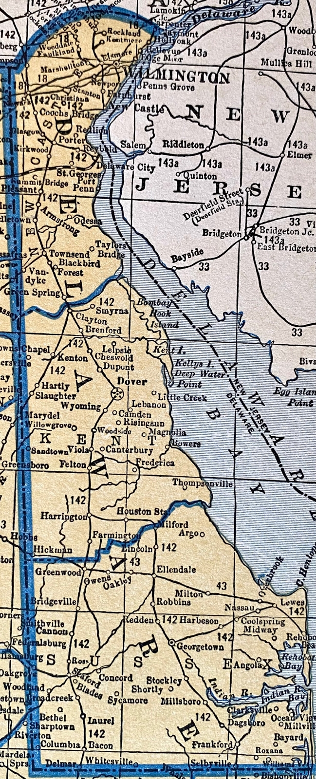 RHODE ISLAND, MASSACHUSETTS, MARYLAND & DELAWARE 1935 Railroad Maps. Hammond