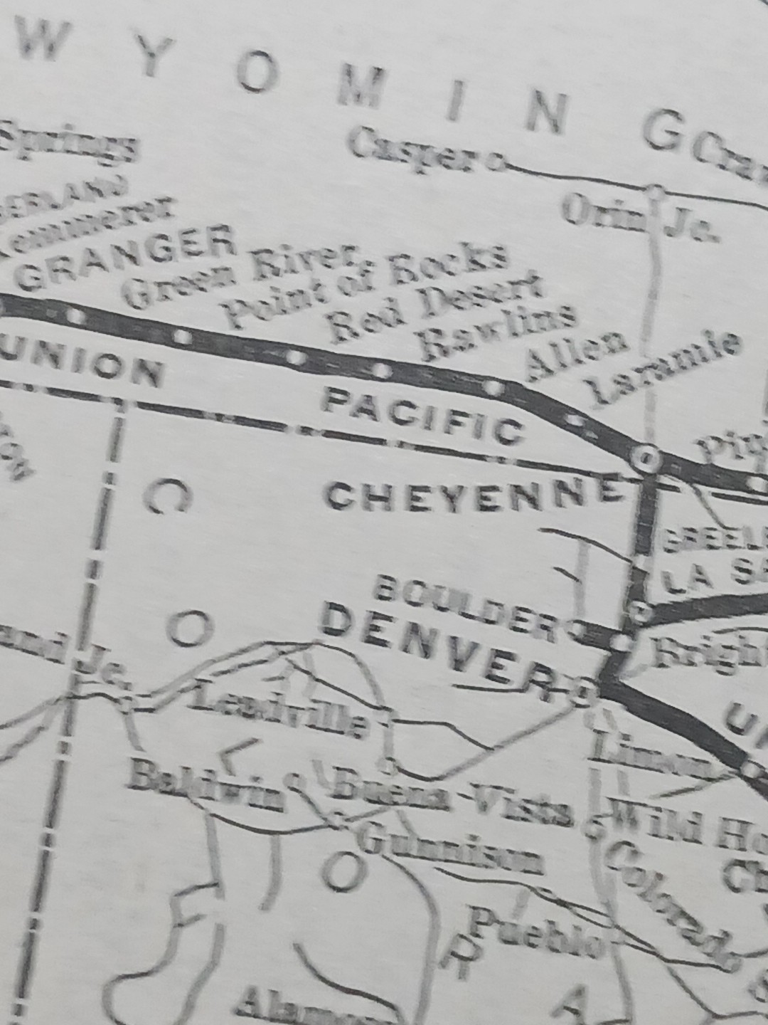 ~1906 Train Route Map UNION PACIFIC SYSTEM All Lines Oregon Short Line Railroad