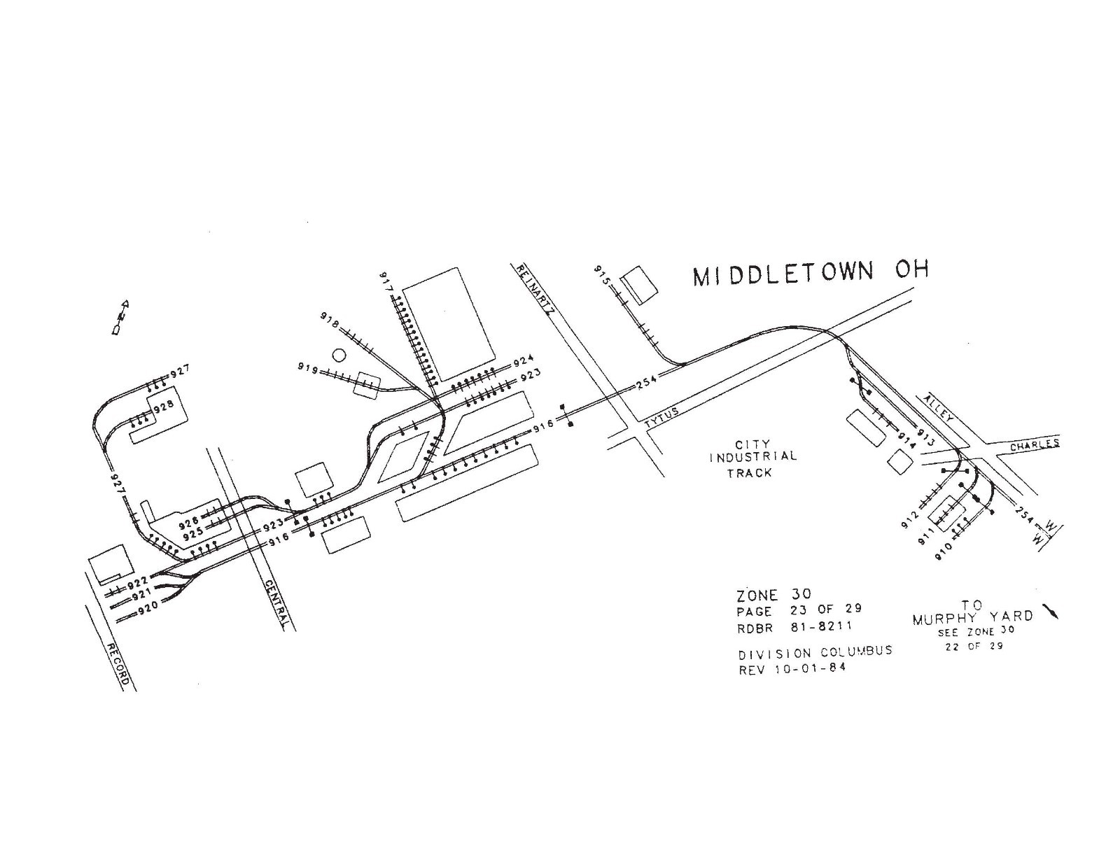 Conrail 1984 Columbus Zone-Track-Spot “ZTS” Maps PDF Pages on DVD