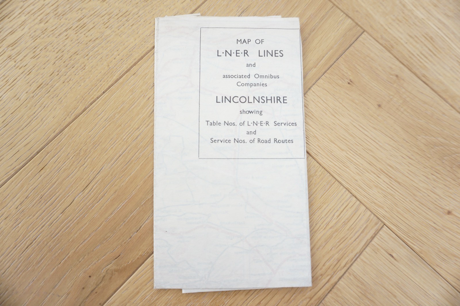 c1930s Lincolnshire LNER Railway Map