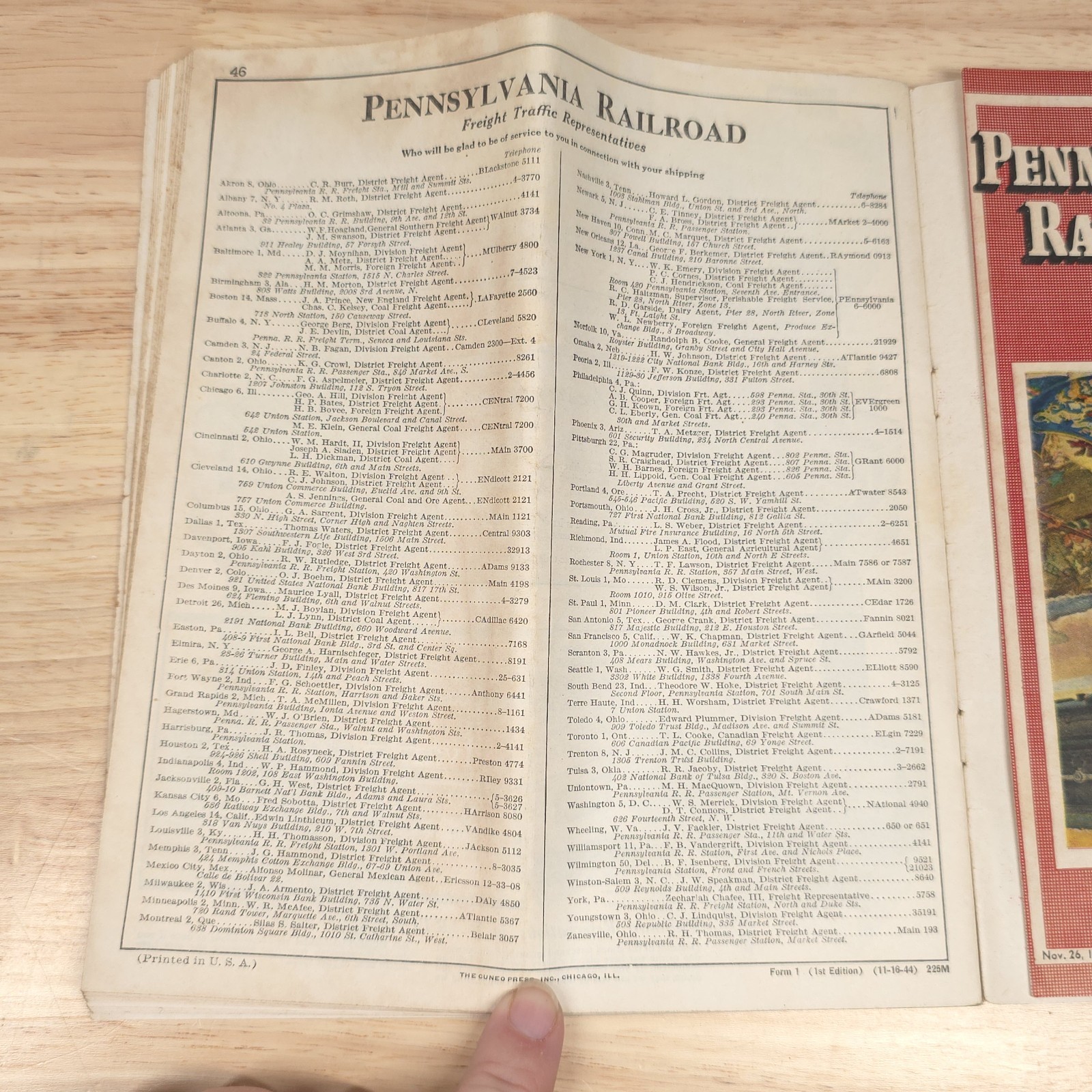1944 Pennsylvania Railroad PRR Brochure WWII Buy War Bonds For Victory! Vintage