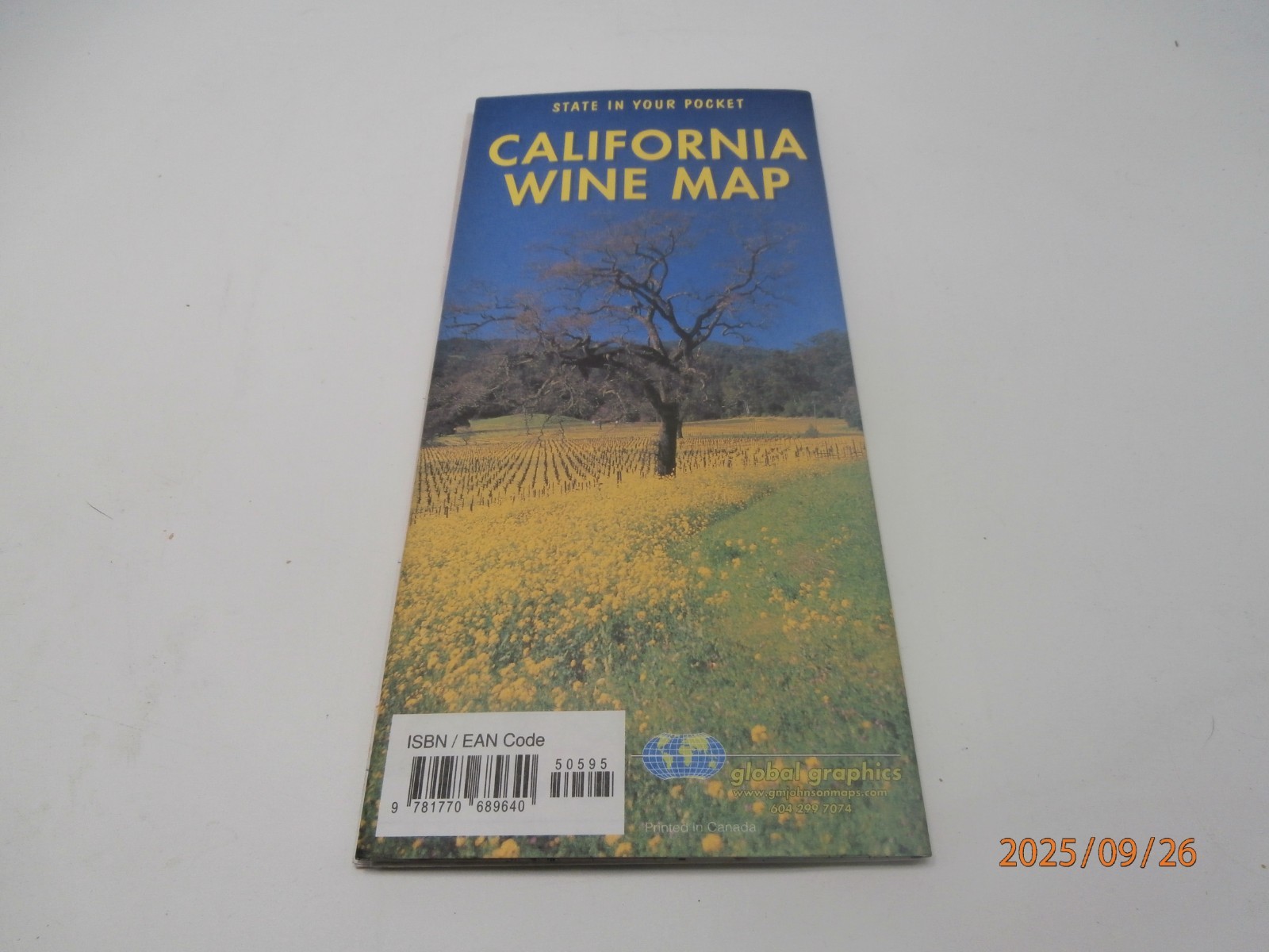 Total State of California Wine Map -All Vineyards. NEW