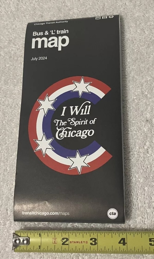 CHICAGO TRANSIT AUTHORITY (CTA) BUS and RAIL “L” MAP July 2024