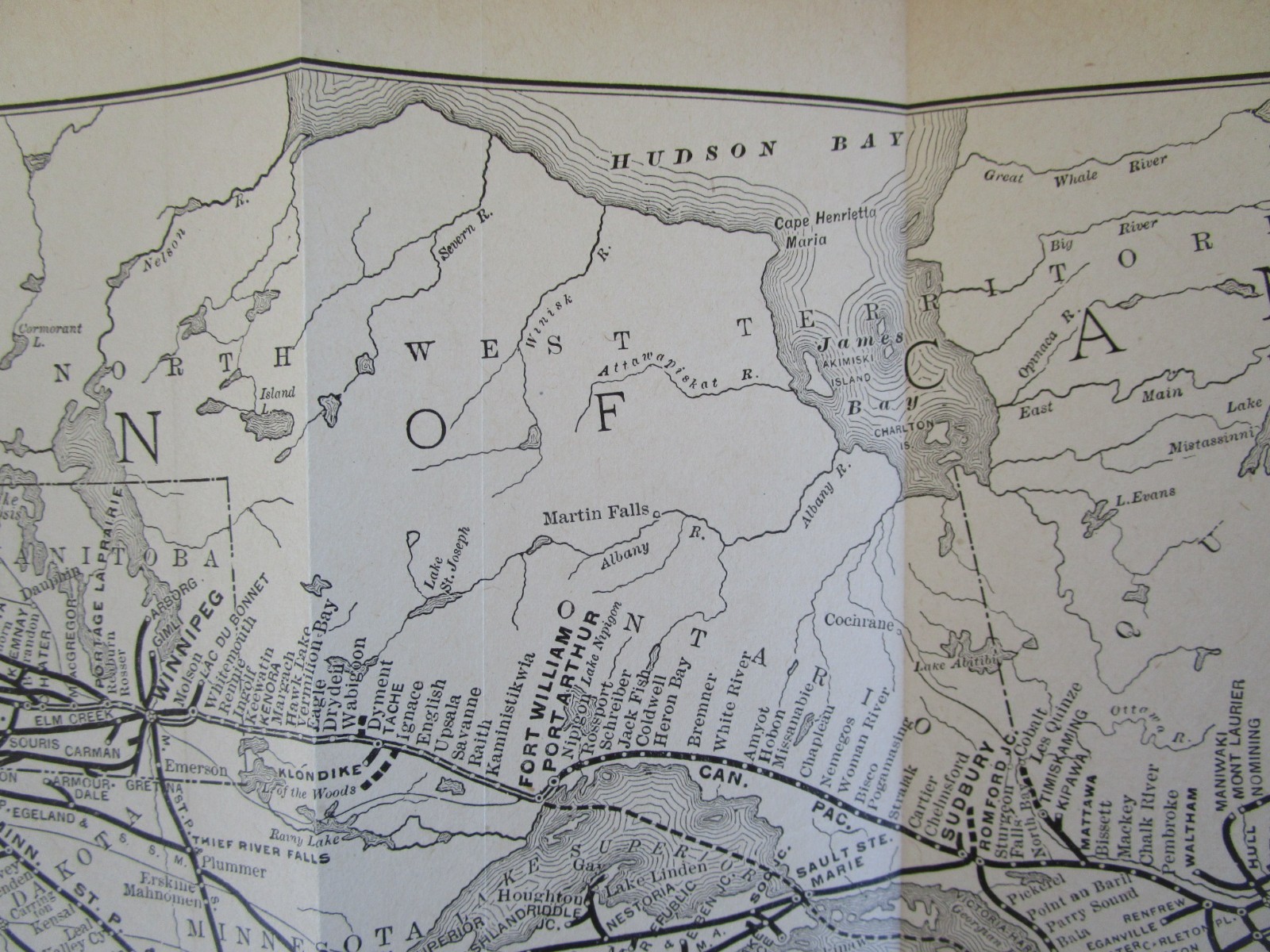 CP CANADIAN PACIFIC RAILWAY SYSTEM Map from 1911 Poor’s Manual.