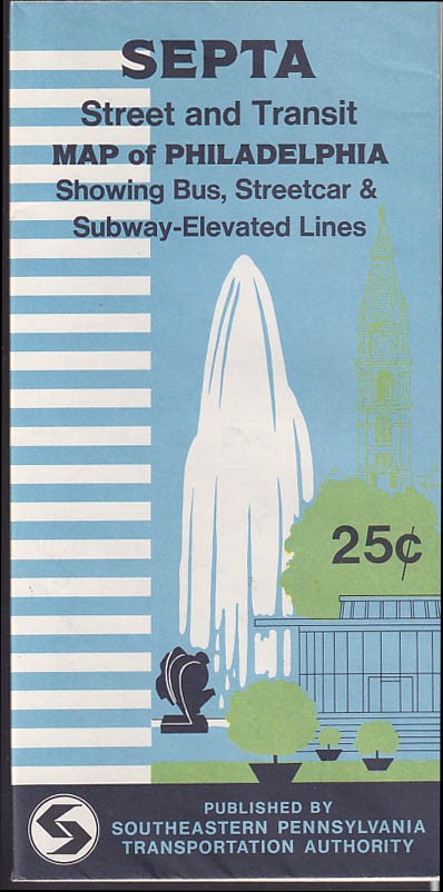 SEPTA Philadelphia Street & Transit Map 7 1971