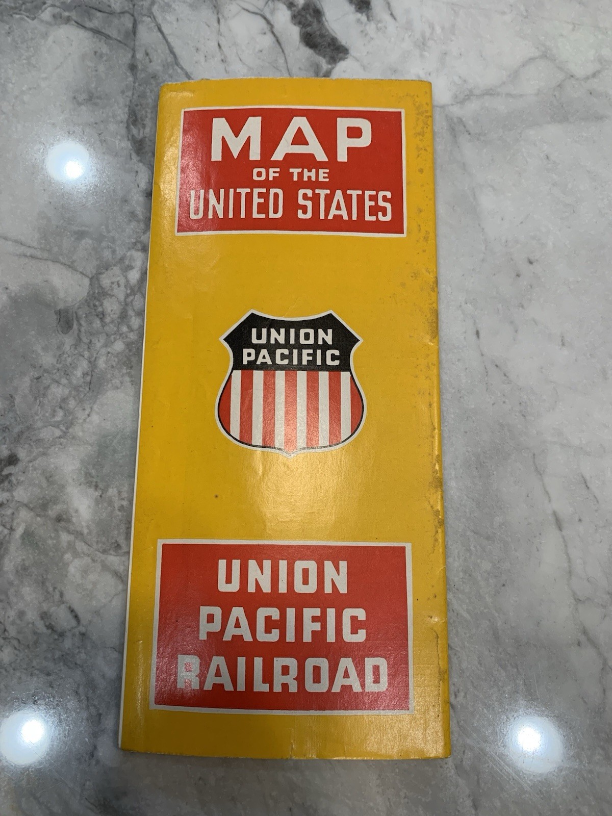 Vintage Map Of The United States Union Pacific Railroad Brochure Pamphlet