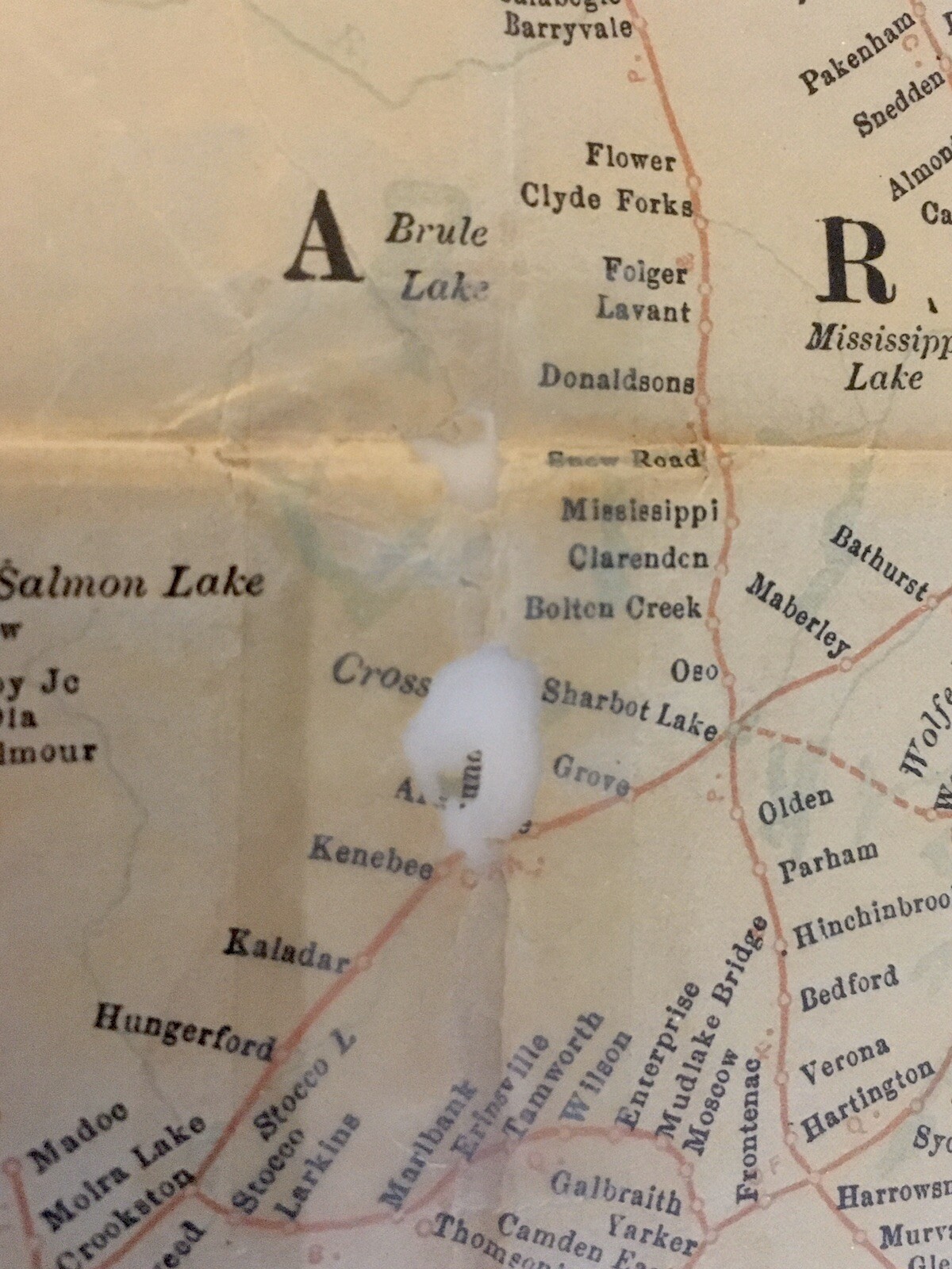 1901 ABC The Pathfinder Railway Guide Map Eastern Section