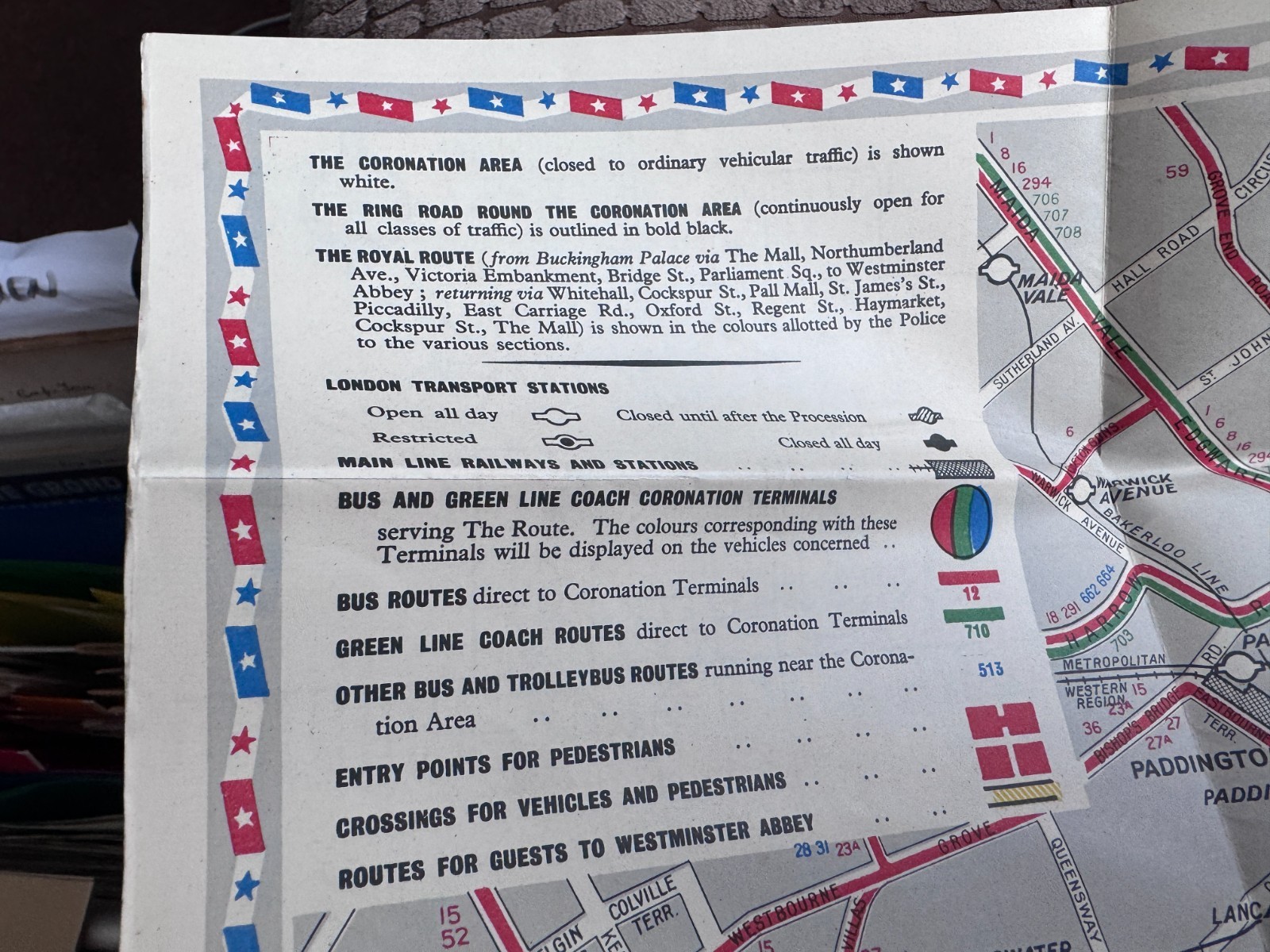 London Transport Underground Tube Map 1953 – Coronation Queen Elizabeth II
