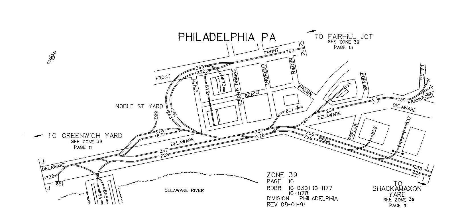Conrail 1991 Philadelphia Div Volume 4 ZTS Zone-Track-Spot Maps PDF Pages on DVD