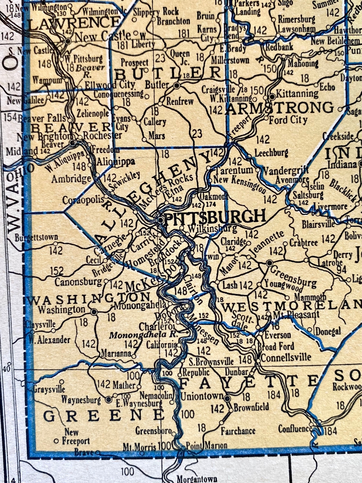SOUTH CAROLINA & PENNSYLVANIA 1935 County & Railroad Maps. Hammond & Co. 9×12″