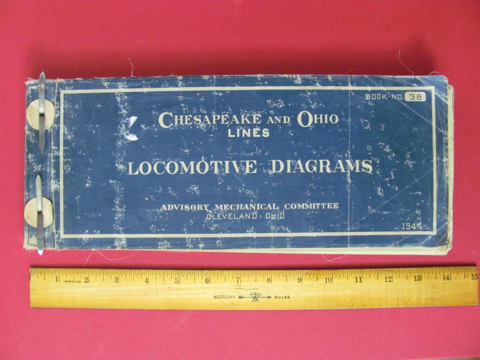 CHESAPEAKE & OHIO RAILROAD ORIG PRINTED DIAGRAM CLASS A-16 LOCOMOTIVES #278 #289