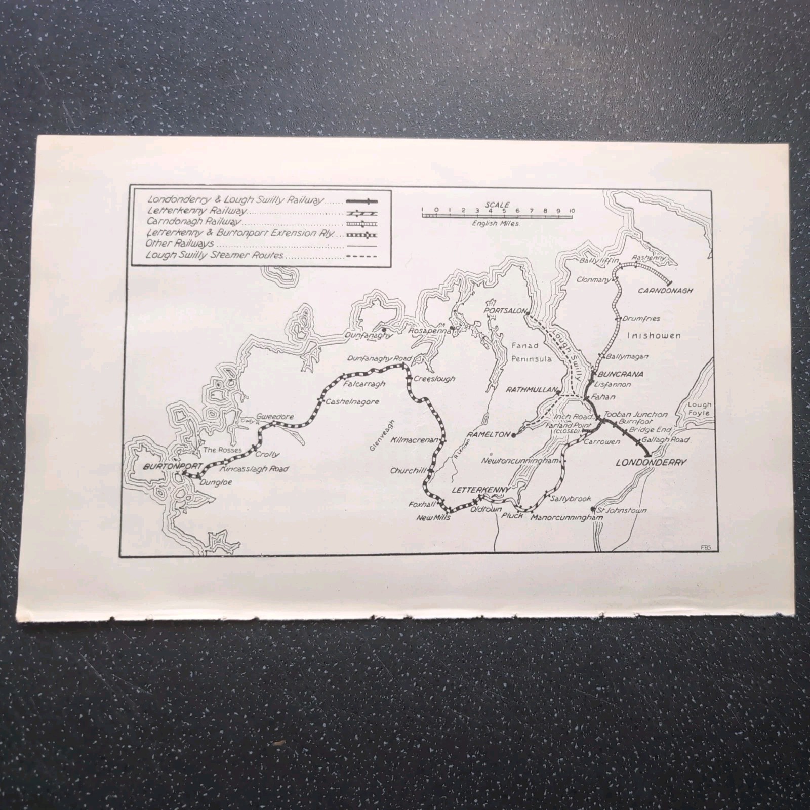 Original 1930 General Railway Map Ireland Northern Ireland