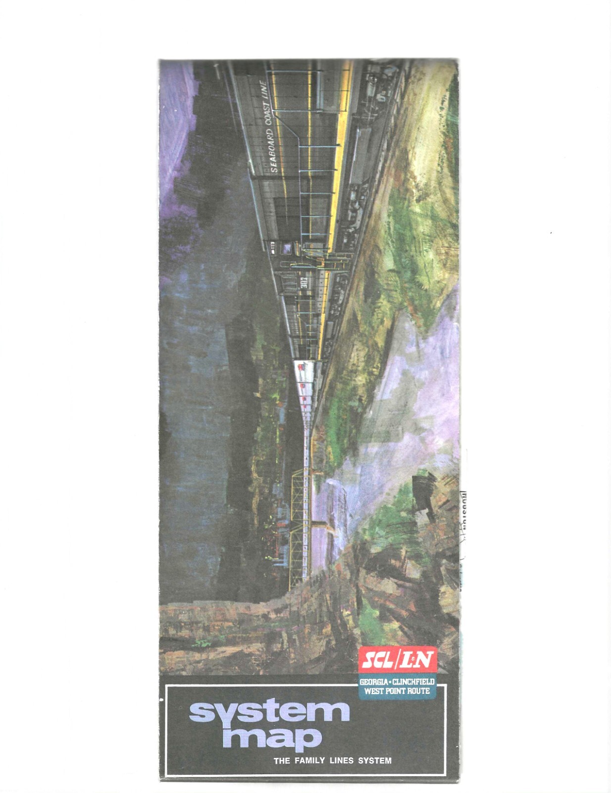 New Never Used 1975 SCL/L&N – Family Lines System Map