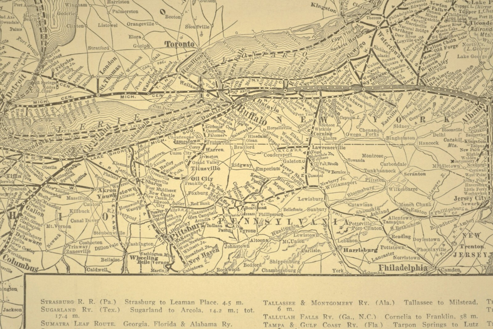 Vintage NEW YORK CENTRAL Railroad Map of NYC Railway Old Antique ca 1918