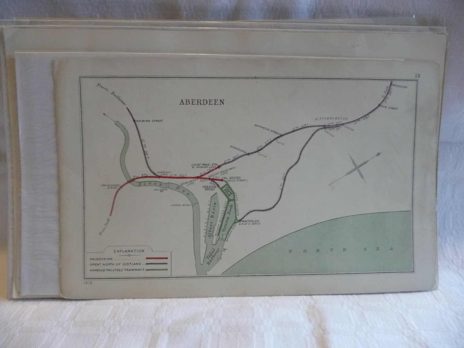 EA04 -0013- Railway Clearing House Map – Aberdeen- 1913