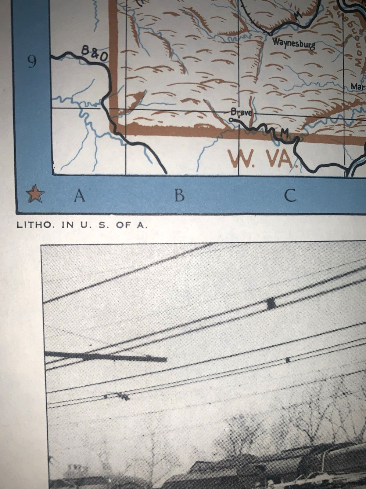 Vtg 1942 RAILROADS of PENNSYLVANIA MAP Kalmbach Publishing EUC 22″x17″ Ephemera