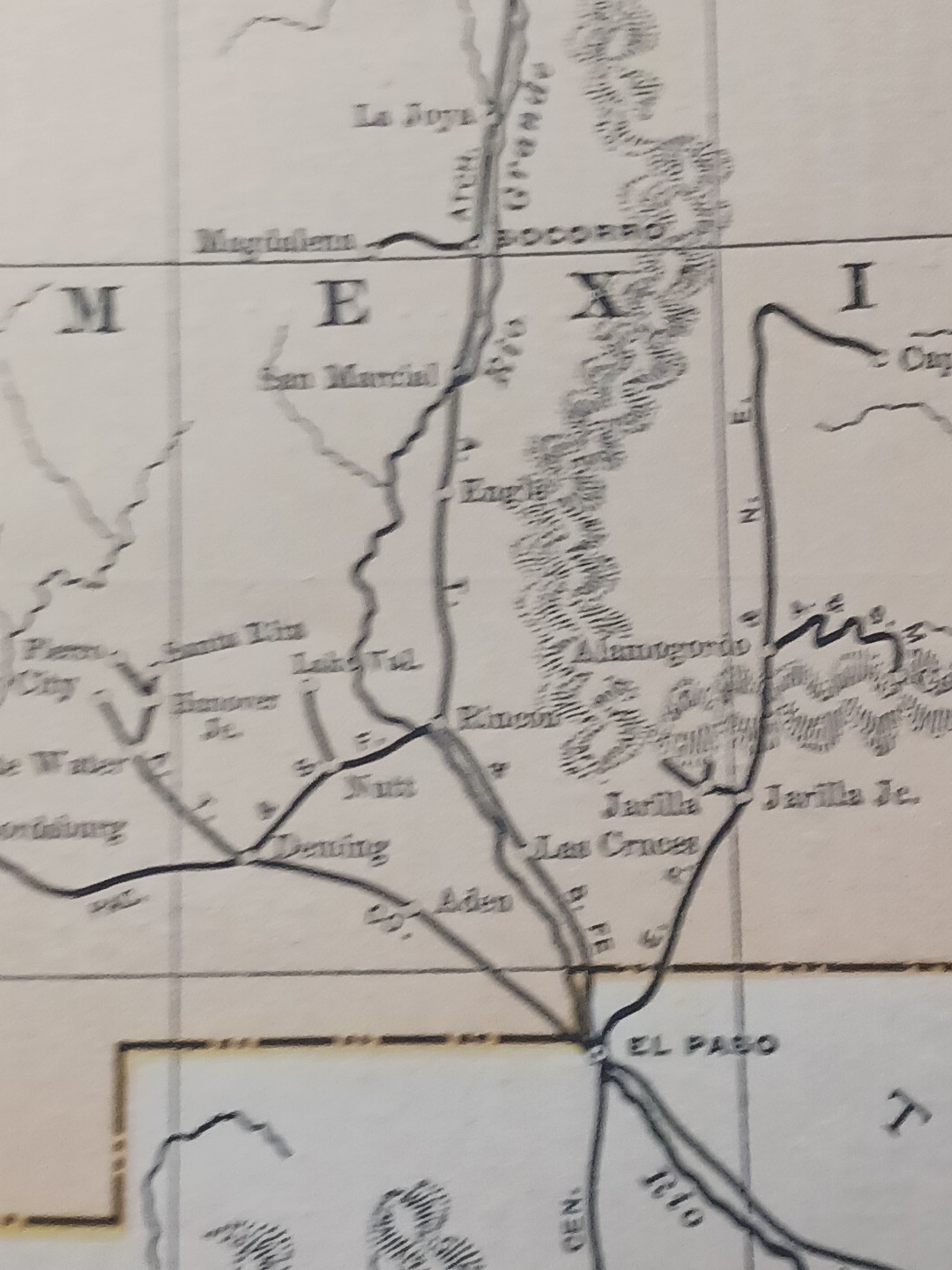 1901 Railroad Map Utah Colorado Arizona New Mexico all Train Route Lines 9×11″