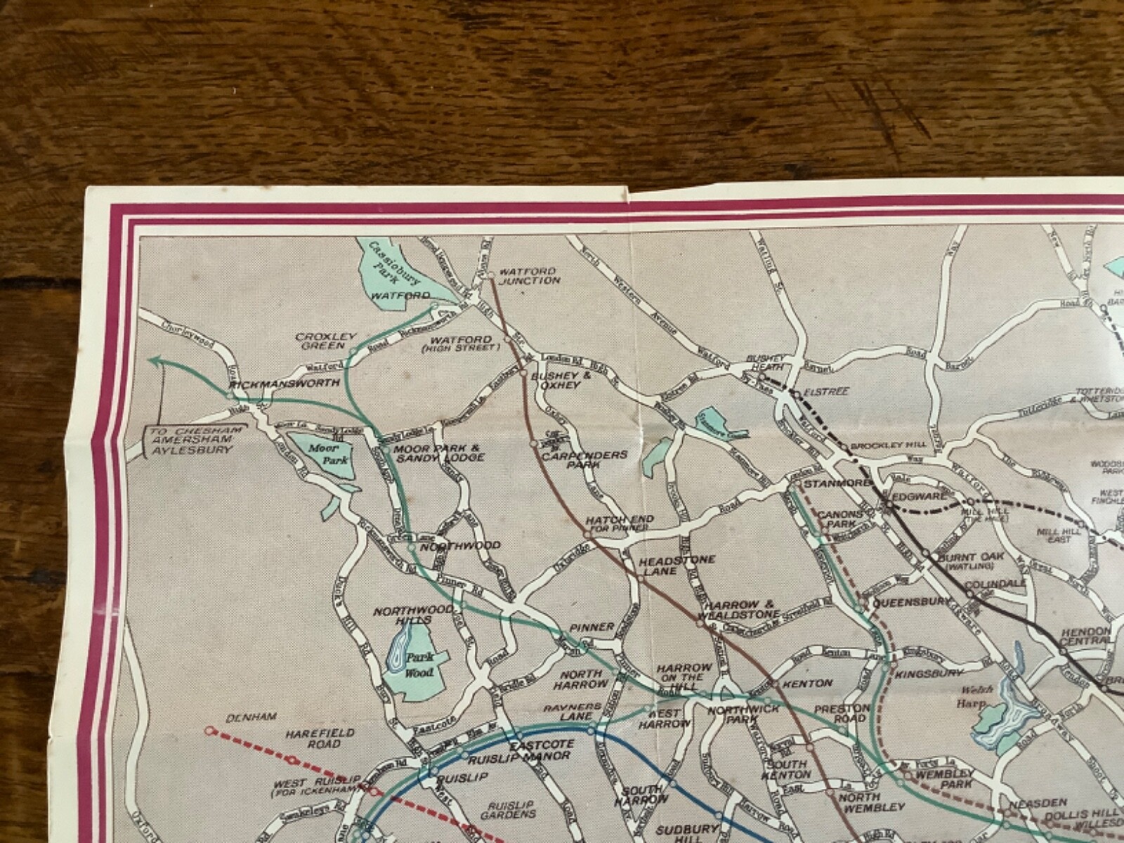 London Underground Map No 2, 1939 (24ins x 17.5ins)