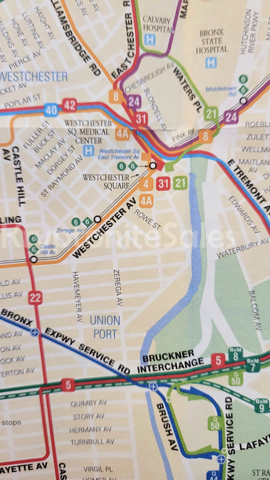 Full Size New York City MTA Transit NY BRONX Bus Route Map Latest Version