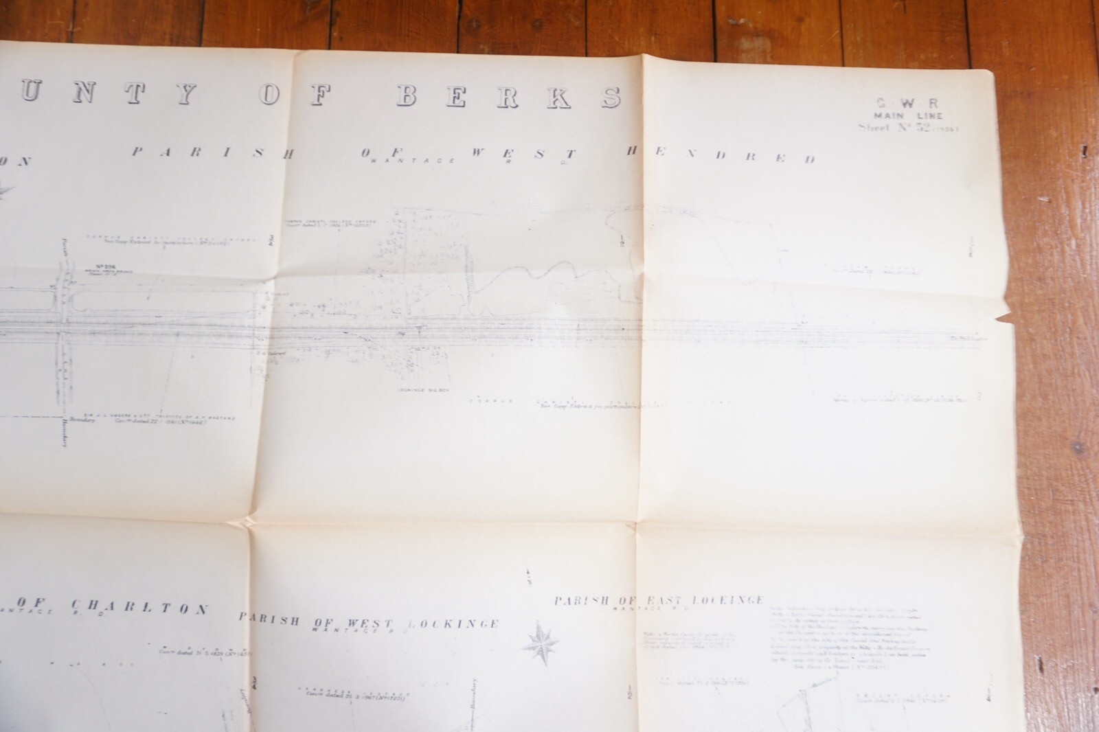 1933 GWR Lockinge Berkshire Railway Map Ref 2