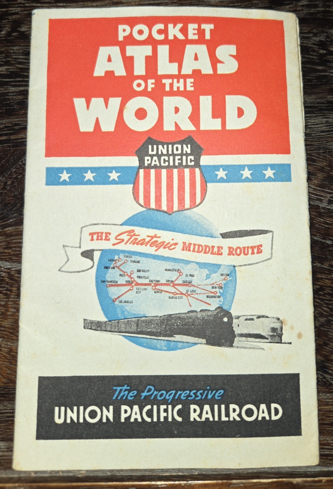 Vintage 1940’s Union Pacific Railroad Pocket Atlas of the World
