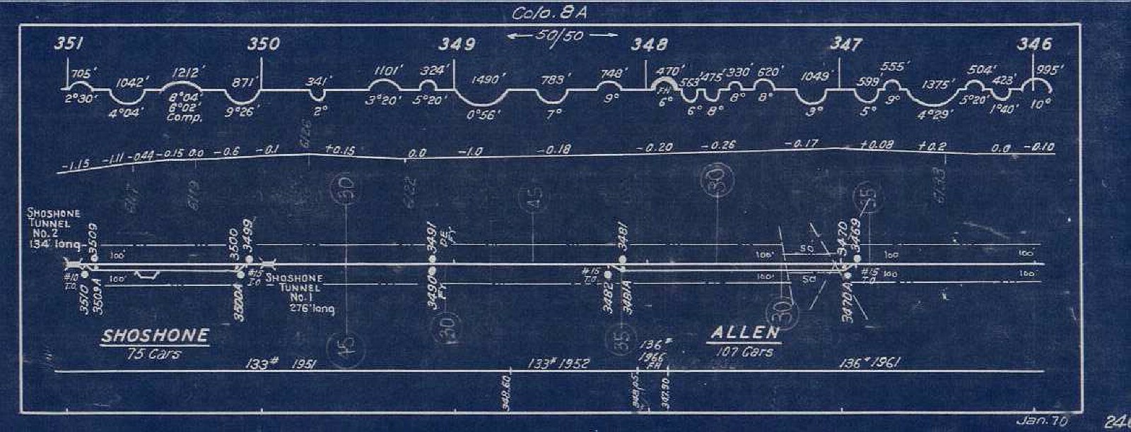 Denver & Rio Grande Western RR 1970 Dotsero to Fruitvale Track Chart PDF on DVD