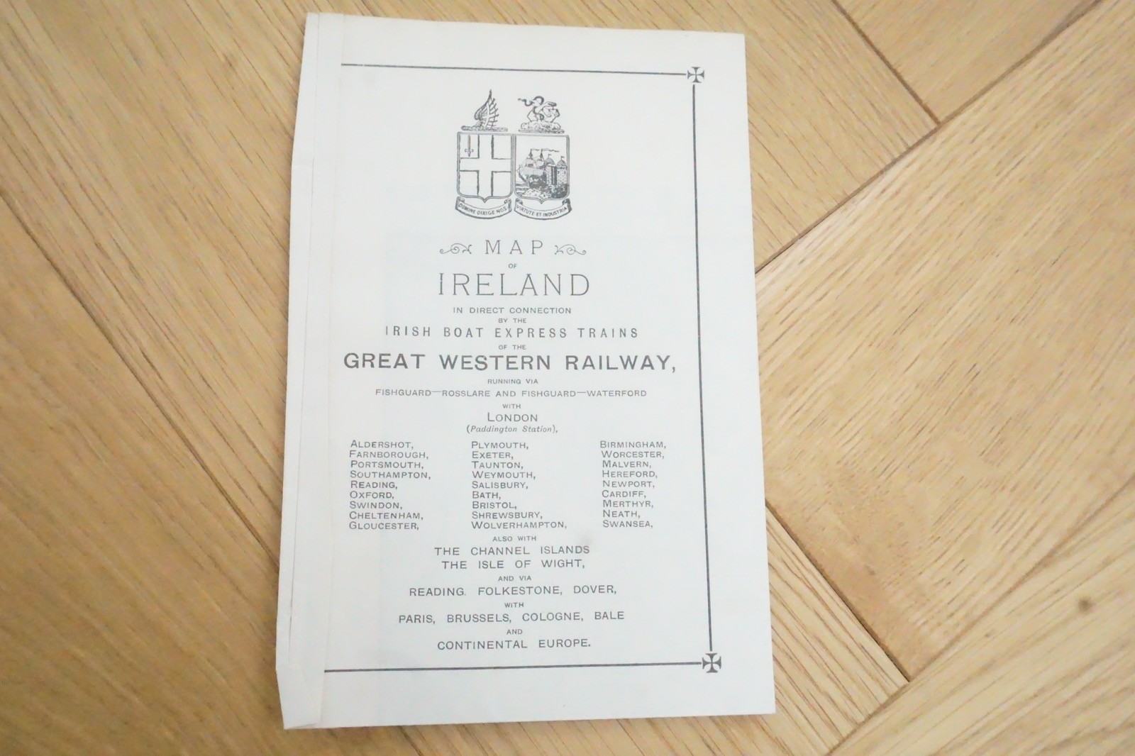 1913 GWR Ireland Irish Original Railway Map