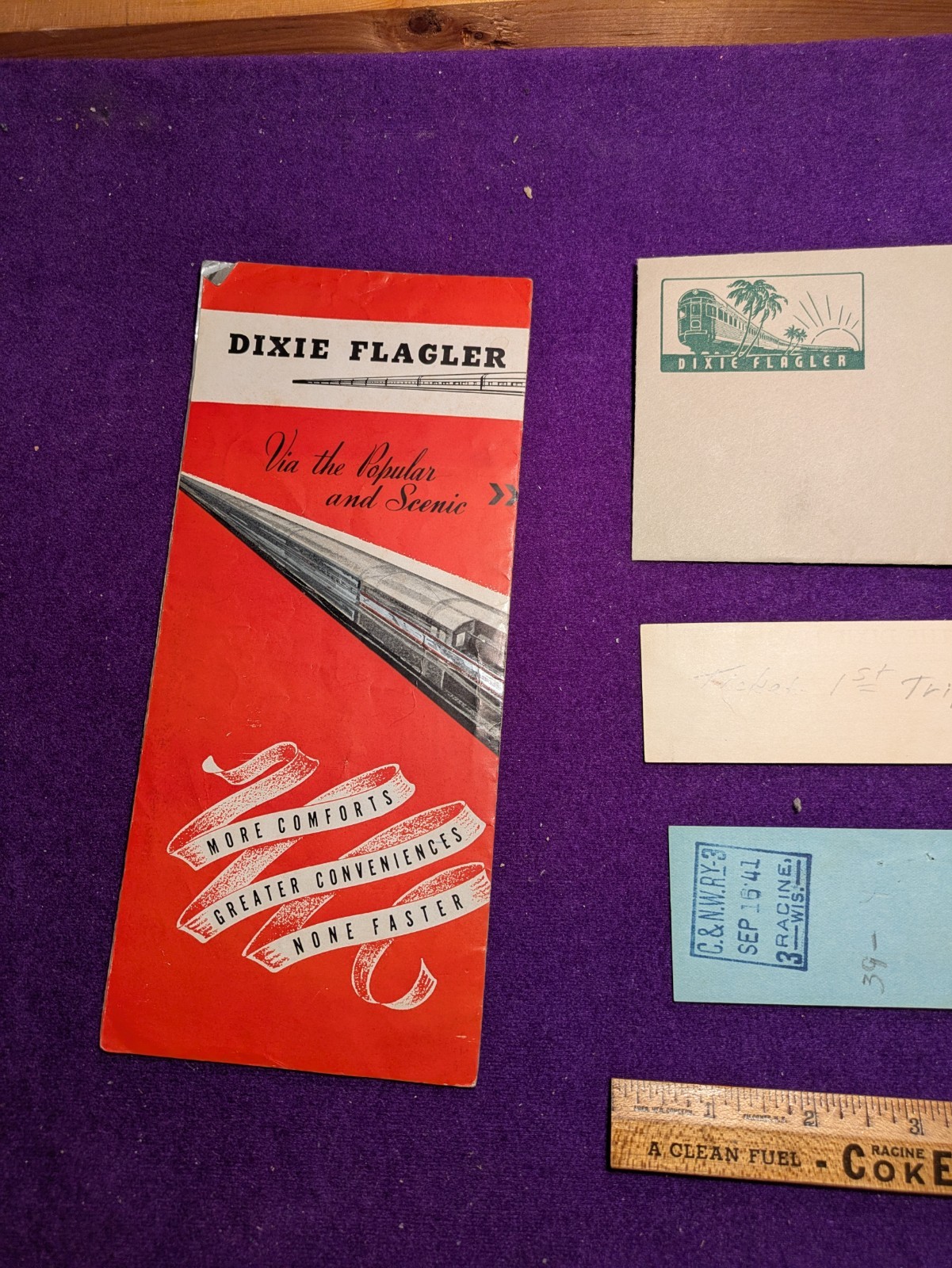 Vintage Streamliner Flagler Route Railroad Brochure Schedule Tickets Rare