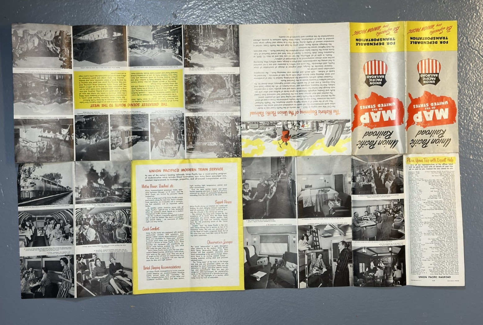 1956 UNION PACIFIC RAILROAD United States MAP Brochure