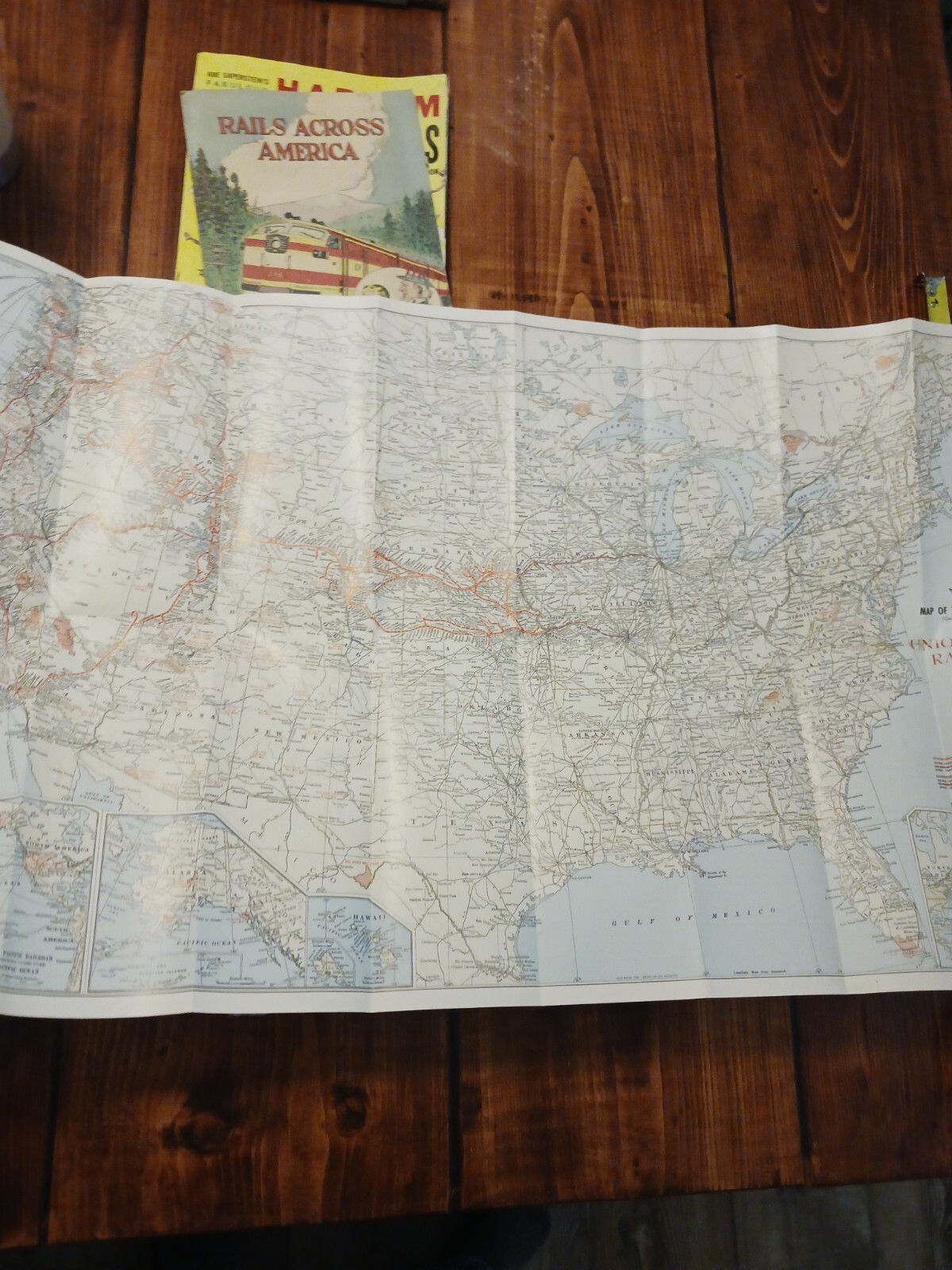 Union Pacific Railroad Map Of The United States 1959