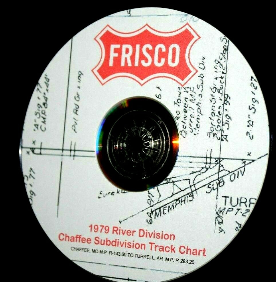 St Louis San Francisco 1979 River Division Chaffee Sub Track Chart Pages on DVD