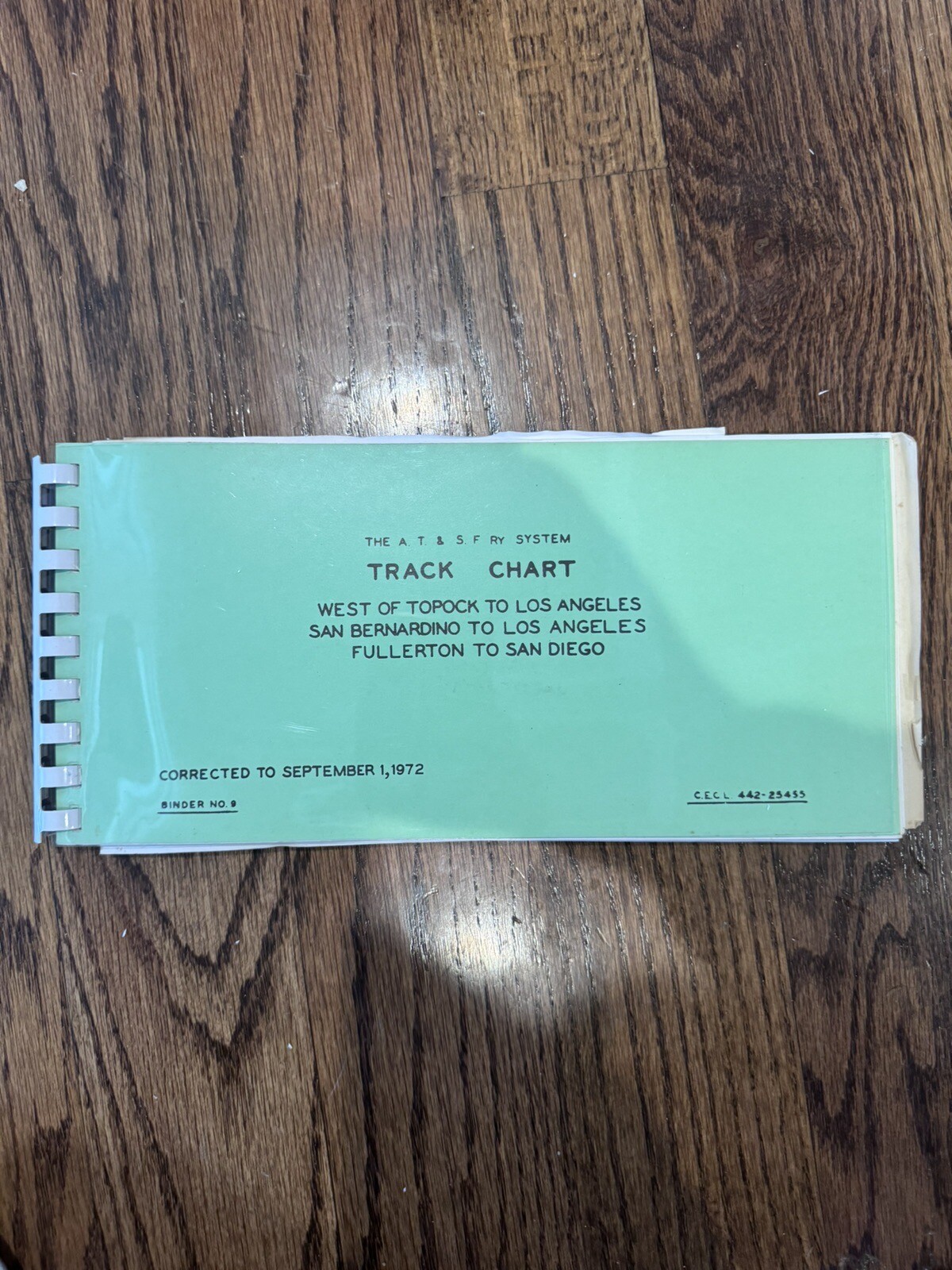 ATSF Santa Fe Track Chart Book 9 1972 Topock Los Angeles Fullerton San Diego