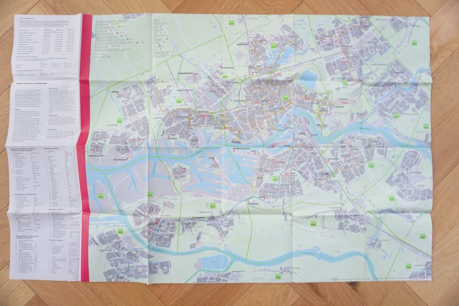 1990 RET Holland Netherlands Bus Tram Railway Route Map
