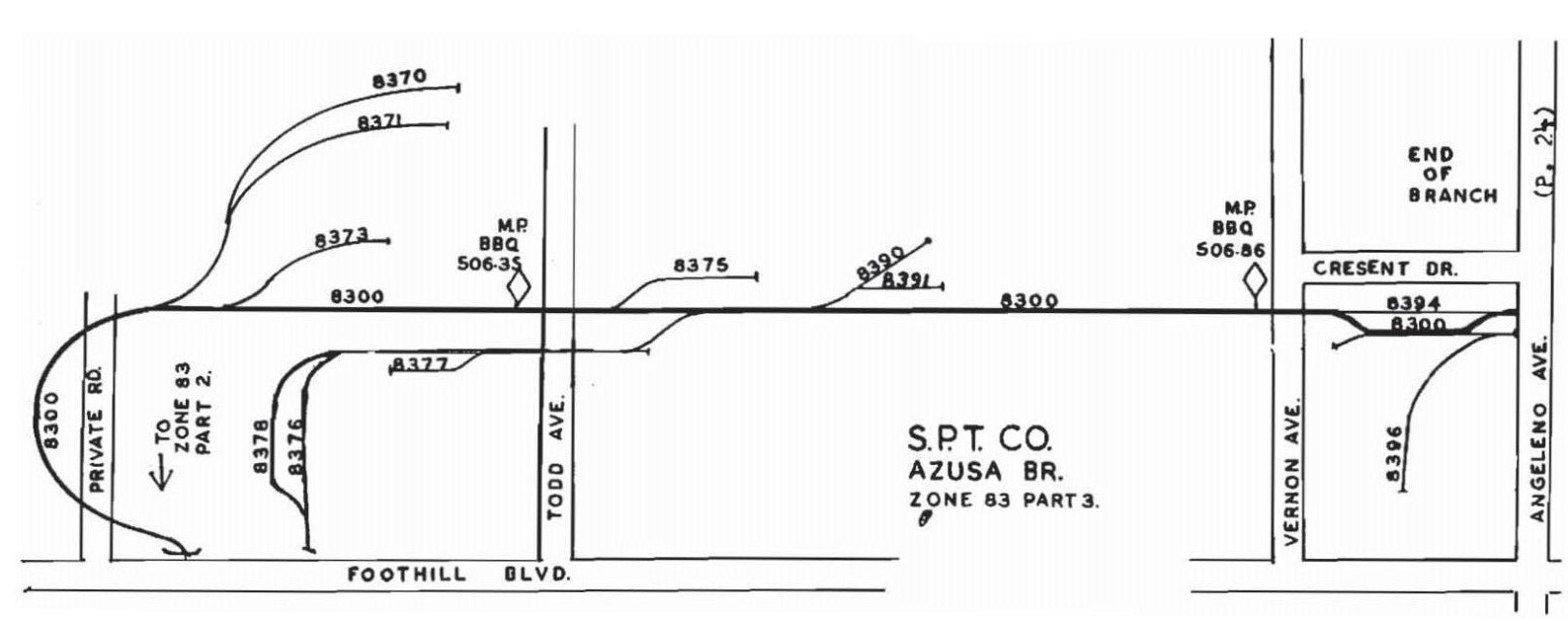 Southern Pacific RR 1985 SPINS – Baldwin Park Branch – LA Div PDF Pages on DVD