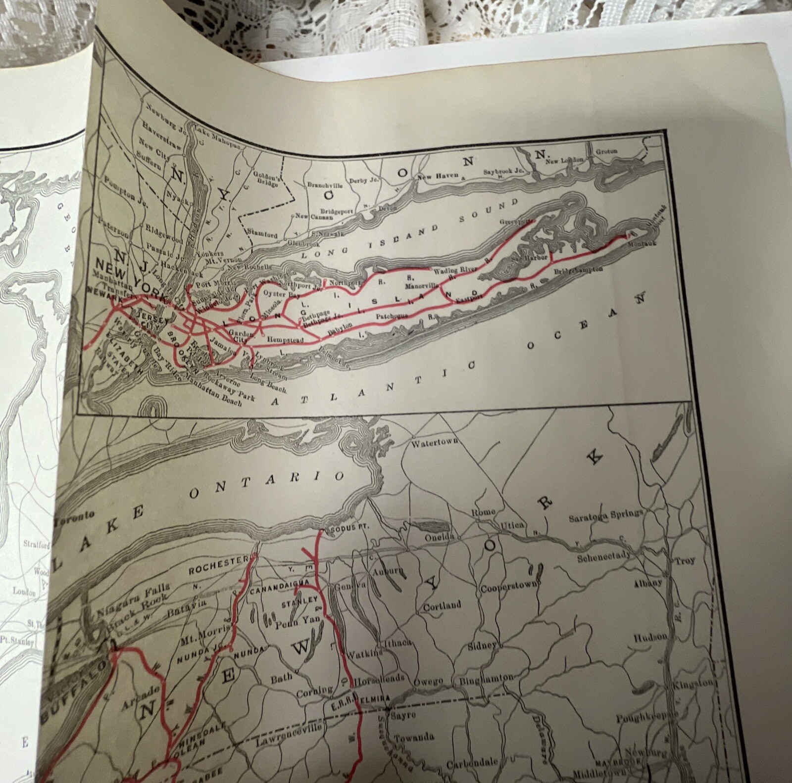 Pennsylvania Railroad – Original 1931 System Map. Antique