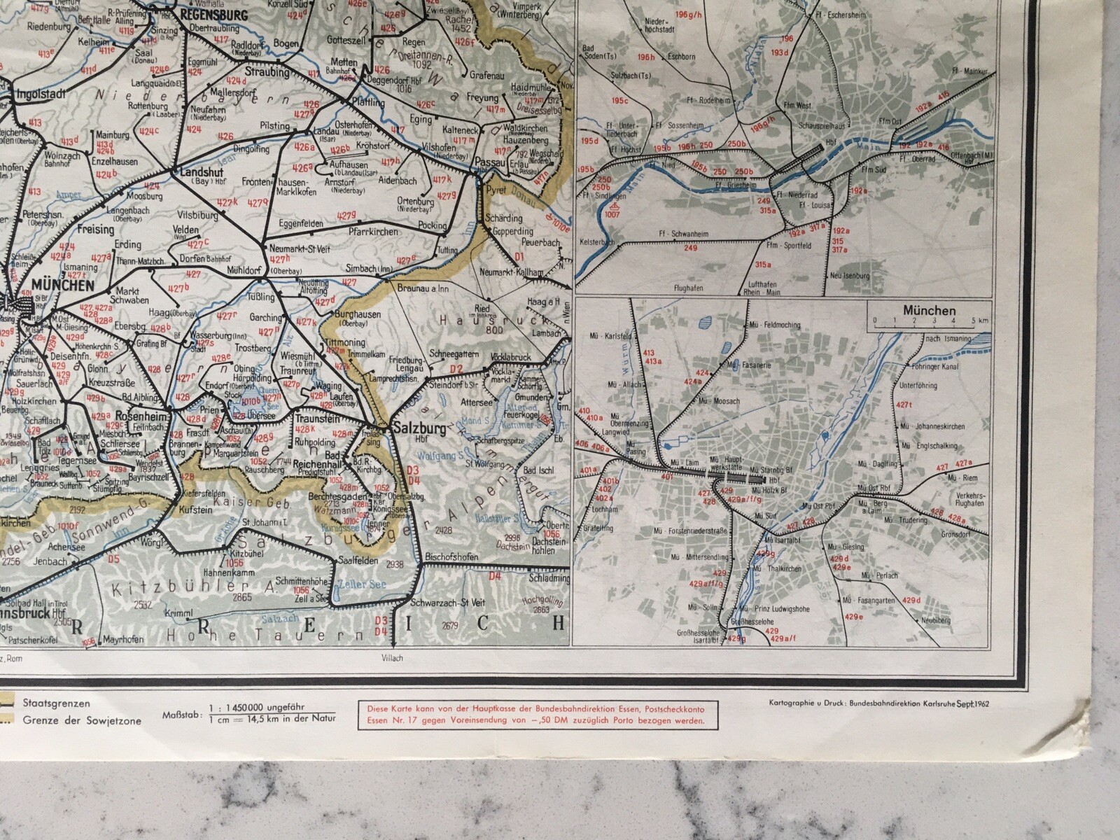 VINTAGE BAD NEUENAHR GERMANY EUROPEAN RAILROAD MAP TEX-SCHMELZ TRAUBENZUCKER