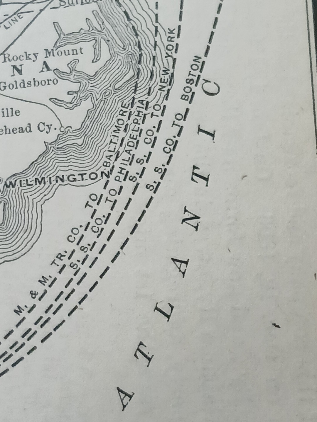 1897 Train Route Map GEORGIA & ALABAMA RAILWAY & Connections Steamship Railroad